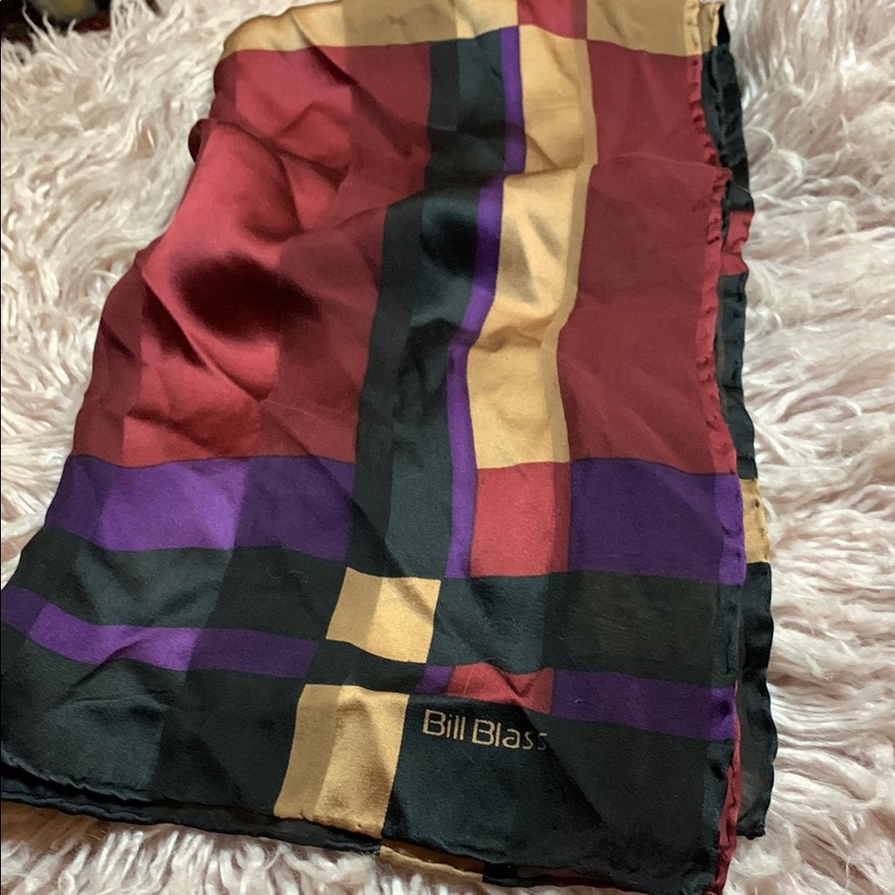 Bill Blass Multicolor Silk Scarf